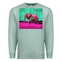 Seafoam colorful elephant Premium Sweatshirt - LillyAllenDesigns