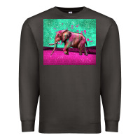 Smoke colorful elephant Premium Sweatshirt - LillyAllenDesigns