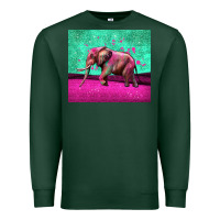 Sports Green colorful elephant Premium Sweatshirt - LillyAllenDesigns