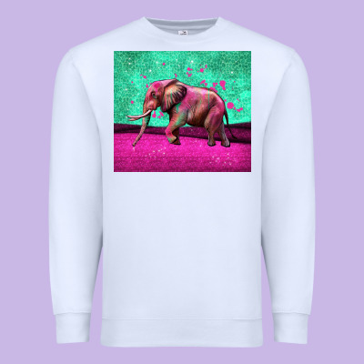 Colorful Elephant Premium Sweatshirt Designed By Lillyallendesigns