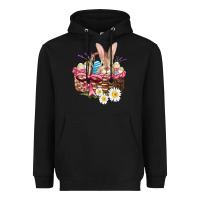 Black easter bunny and basket Heavyweight Hoodie - AdoDesignShop