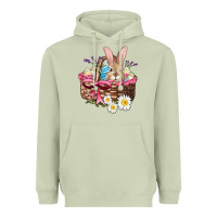 Matcha easter bunny and basket Heavyweight Hoodie - AdoDesignShop