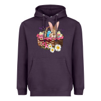 Plum easter bunny and basket Heavyweight Hoodie - AdoDesignShop