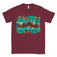 Burgundy cowhide gemstone leather background Classic Tee - FaDigitalArtStudio
