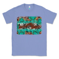 Colony Blue cowhide gemstone leather background Classic Tee - FaDigitalArtStudio