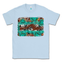 Dusty Blue cowhide gemstone leather background Classic Tee - FaDigitalArtStudio