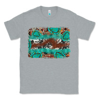Heather Grey cowhide gemstone leather background Classic Tee - FaDigitalArtStudio