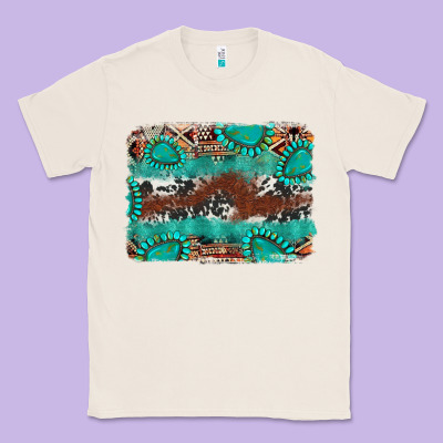 Cowhide Gemstone Leather Background Classic Tee Designed By Fadigitalartstudio