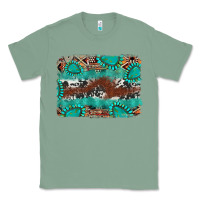 Sage cowhide gemstone leather background Classic Tee - FaDigitalArtStudio