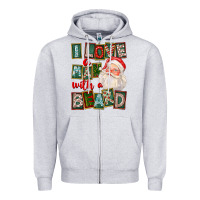 Heather Grey I Love A Man With A Beard Zipper Hoodie - FaDigitalArtStudio