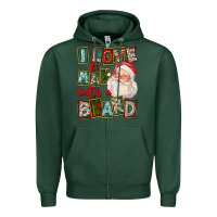 Sports Green I Love A Man With A Beard Zipper Hoodie - FaDigitalArtStudio