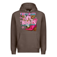 Coffee if i cant wear my boots i aint going Premium Hoodie - NancyCooperArtShop