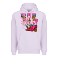 Lilac if i cant wear my boots i aint going Premium Hoodie - NancyCooperArtShop