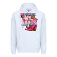 White if i cant wear my boots i aint going Premium Hoodie - NancyCooperArtShop