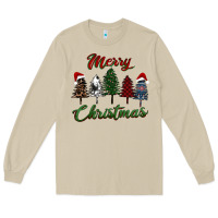 Mushroom merry christmas trees Long Sleeve Tee - RanaPortraitStore