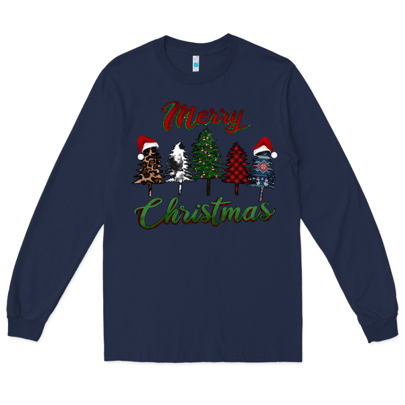 Merry Christmas Trees Long Sleeve Tee by RanaPortraitStore | Teevron