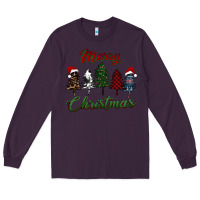 Plum merry christmas trees Long Sleeve Tee - RanaPortraitStore