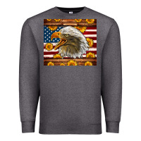 Charcoal Heather American Flag Eagle Premium Sweatshirt - LillyAllenDesigns
