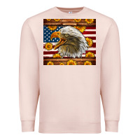 Pale Pink American Flag Eagle Premium Sweatshirt - LillyAllenDesigns