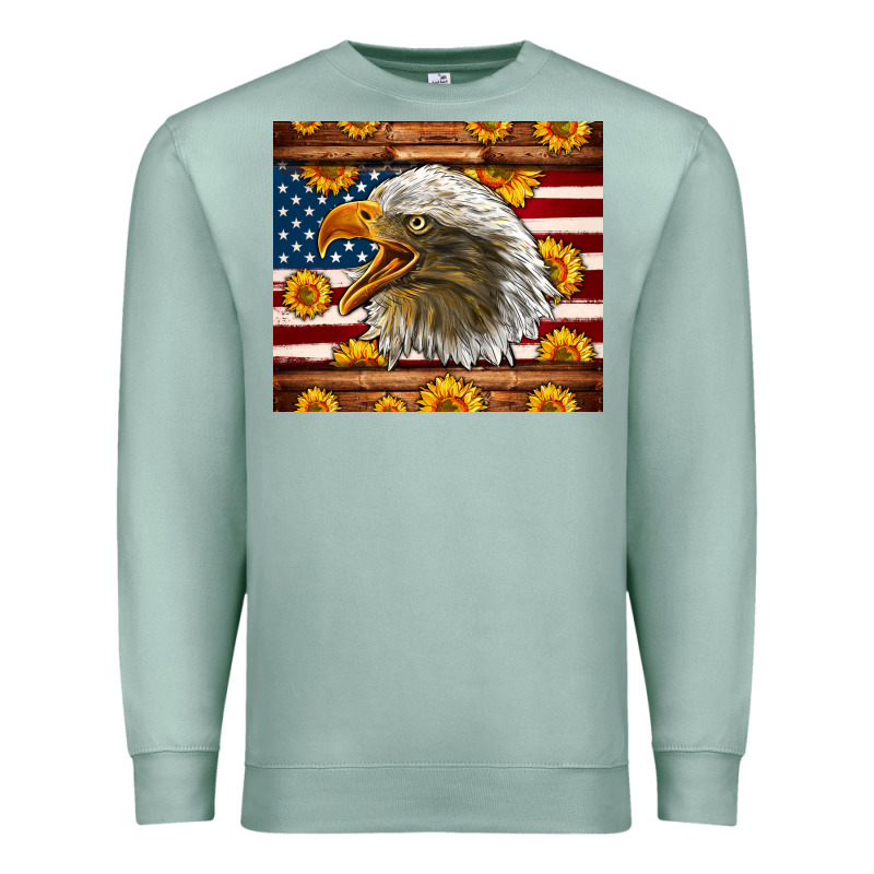 American Flag Eagle Premium Sweatshirt by LillyAllenDesigns | Teevron