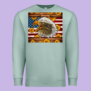 American Flag Eagle Premium Sweatshirt Designed By Lillyallendesigns