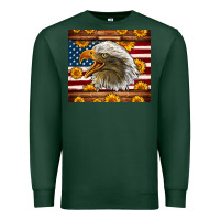 Sports Green American Flag Eagle Premium Sweatshirt - LillyAllenDesigns