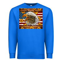 True Royal American Flag Eagle Premium Sweatshirt - LillyAllenDesigns