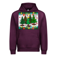 Mauve Wine christmas trees tumbler Urban Hoodie - BundleAndBundleShop