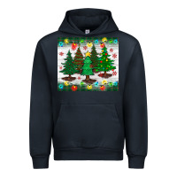 Navy christmas trees tumbler Urban Hoodie - BundleAndBundleShop