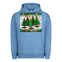 Pigment Pebble Blue christmas trees tumbler Urban Hoodie - BundleAndBundleShop