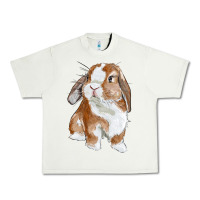 Pistachio Cute Bunny Urban Heavy Tee - RanaPortraitStore