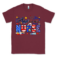 Burgundy American Nurse Classic Tee - Neo Western