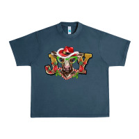 Midnight Navy christmas joy baby cow Urban Heavy Tee - BarkalooDesign
