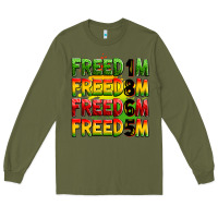 Army Green Freedom 1865 Long Sleeve Tee - Zillion Design Studio