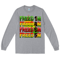 Heather Grey Freedom 1865 Long Sleeve Tee - Zillion Design Studio