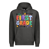 Charcoal Heather first grade Premium Hoodie - MaliasSmallBusiness