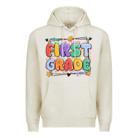 Oatmeal Heather first grade Premium Hoodie - MaliasSmallBusiness