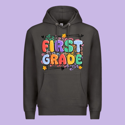 First Grade Premium Hoodie Designed By Maliassmallbusiness
