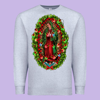 Our Lady Of Guadalupe Christmas Premium Sweatshirt Designed By Jasminsmagicworld