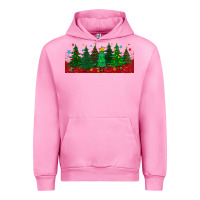 Fuchsia Pink christmas trees libbey glass Urban Hoodie - BundleAndBundleShop
