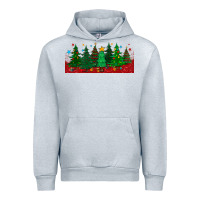 Heather Grey christmas trees libbey glass Urban Hoodie - BundleAndBundleShop