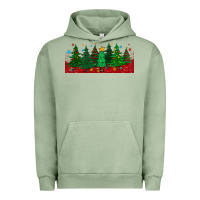 Pigment Oil Green christmas trees libbey glass Urban Hoodie - BundleAndBundleShop