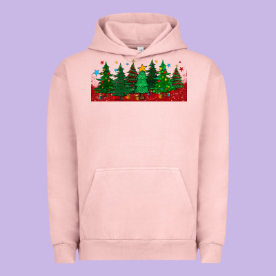 Christmas Trees Libbey Glass Urban Hoodie Designed By Bundleandbundleshop