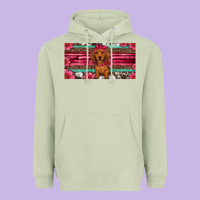 Dachshund Puppy License Plate Heavyweight Hoodie Designed By Artiststas