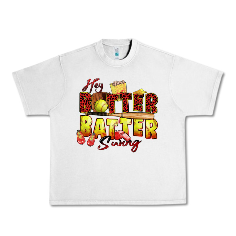 Hey Batter Batter Swing Softball Urban Heavy Tee by Zillion Design Studio | Teevron