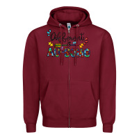 Burgundy different au some Zipper Hoodie - CowhideDigitalArt