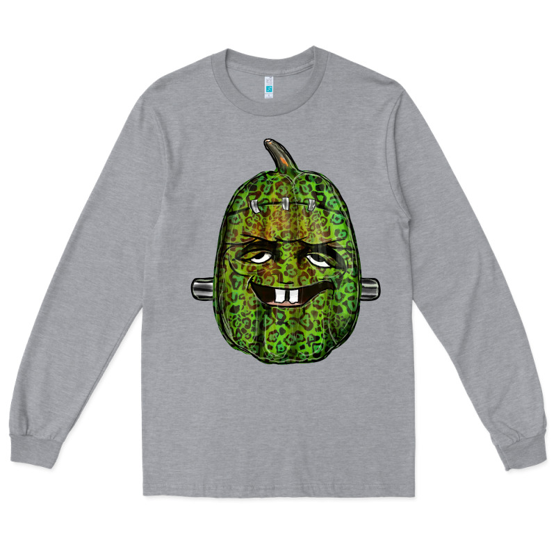 Leopard Pumpkin Frankestein Long Sleeve Tee by RanaPortraitStore | Teevron