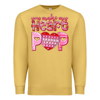 Antique Gold you make my heart pop Premium Sweatshirt - NancyCooperArtShop
