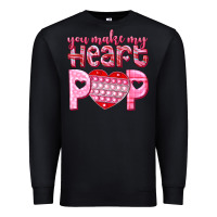 Black you make my heart pop Premium Sweatshirt - NancyCooperArtShop