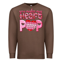 Chestnut you make my heart pop Premium Sweatshirt - NancyCooperArtShop